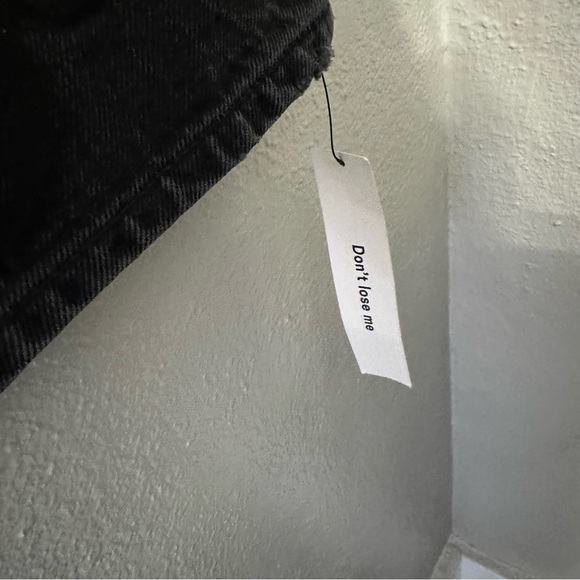 Reformation Cary Black Embroidered Low Rise Wide Leg Denim Size 23 NWT - Picture 4 of 9